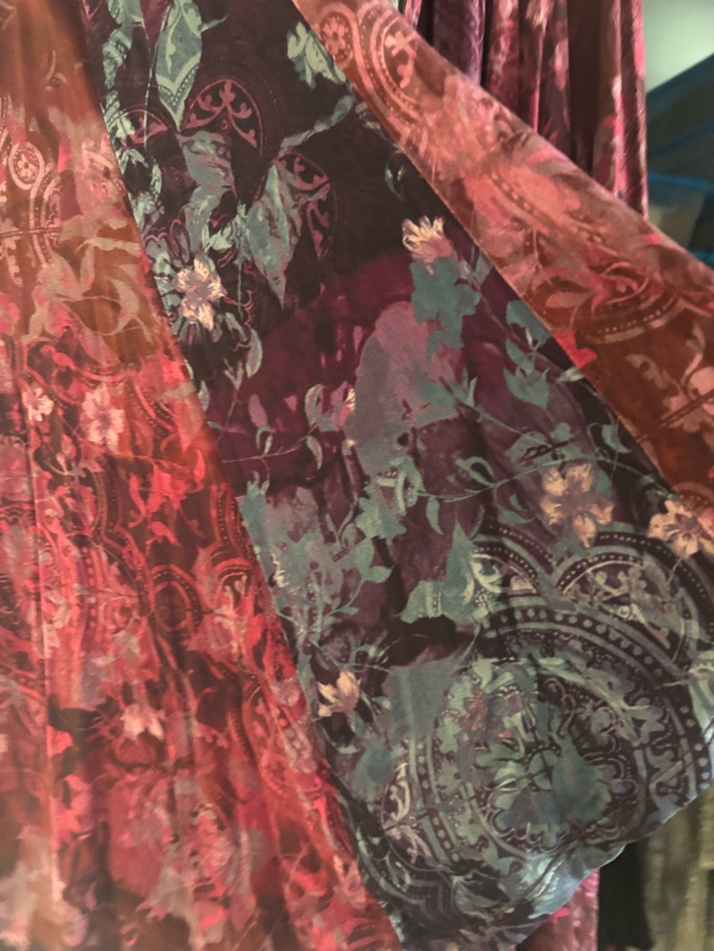 Soft Surroundings Deep Purple Paisley Sheer Cardigan - Picture 4 of 6